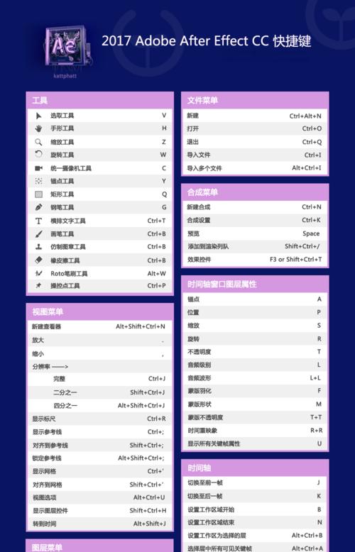 AE快捷键大全，提高工作效率（熟练运用AE快捷键）