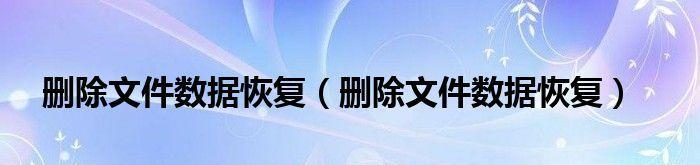 电脑数据恢复技巧大揭秘（用轻松找回误删除的文件）