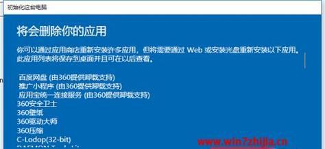 Win7如何恢复出厂设置（一步步教你恢复Win7到出厂状态）