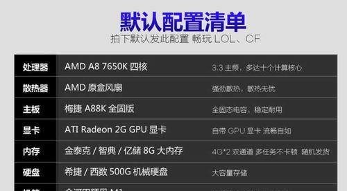 打造完美吃鸡电脑配置清单（高性能配置带你畅享吃鸡盛宴）