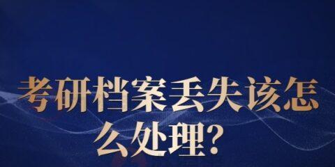 档案丢失补办流程详解（如何高效地补办丢失的档案）